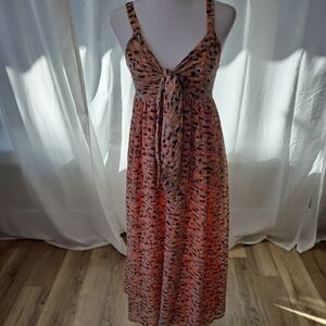Lucky Brand Coral Print Maxi dress. Size XS
